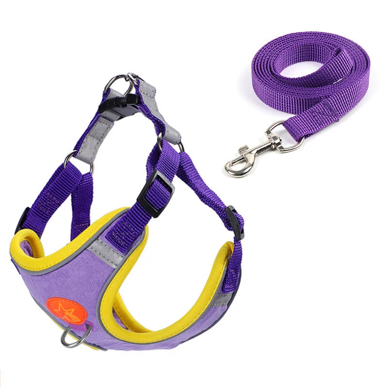 New Style Pet Dog Chest Strap Small Breed Anti-Lost Reflective Traction Rope Breathable and Comfortable Tank Top Traction Rope