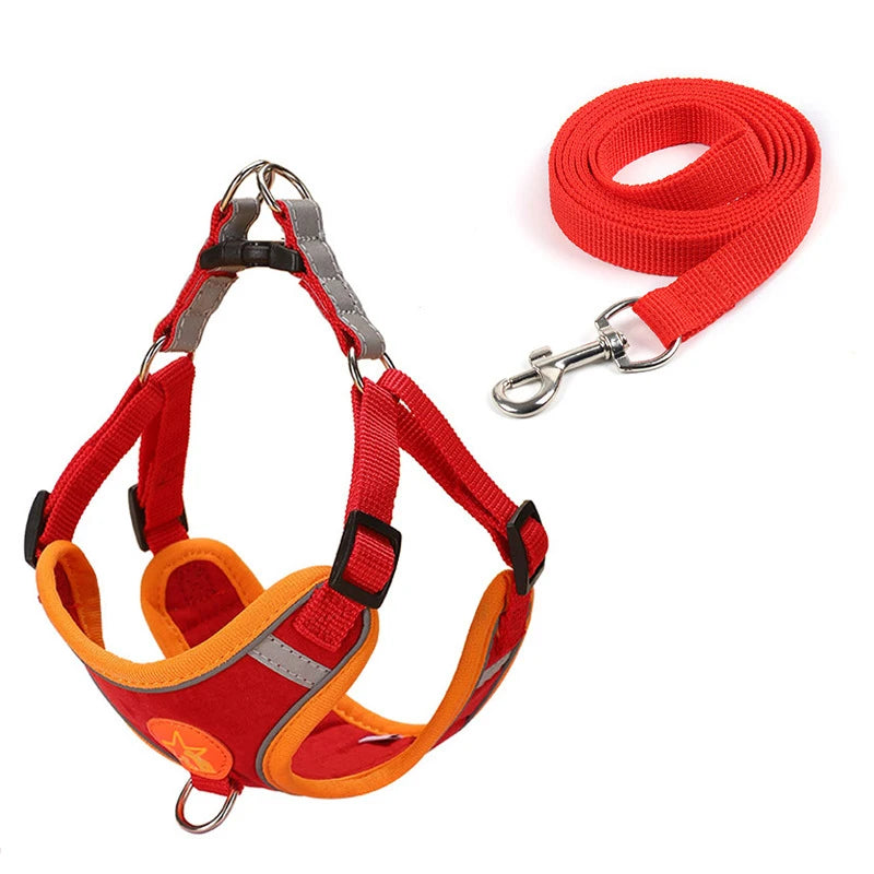 New Style Pet Dog Chest Strap Small Breed Anti-Lost Reflective Traction Rope Breathable and Comfortable Tank Top Traction Rope