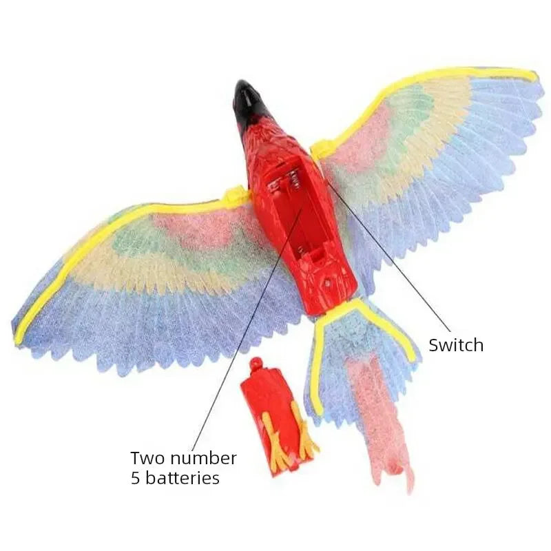 Electric Parrot Hanging Wire Circling Parrot Bird Cat Toy Funny Self-Hey Automatic Scratch Cat Stick Eagle Cat Interactive Toy